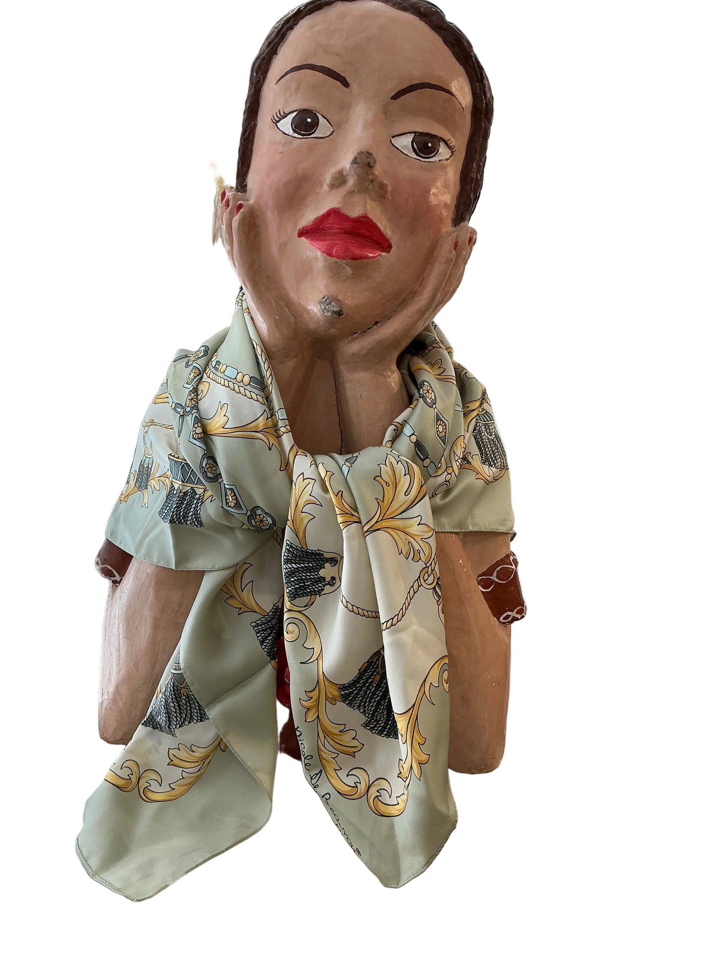 FERN & TASSELS ROPED SCARF