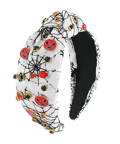 SPIDER WEB PATTERN KNOT HEADBAND