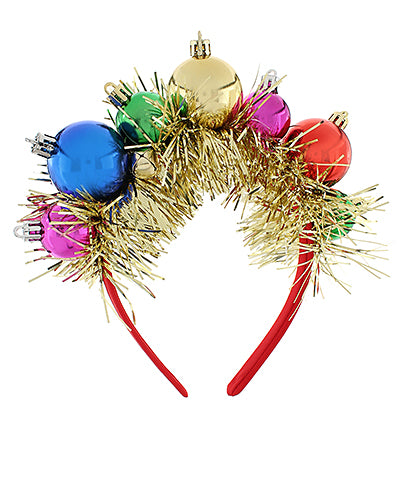 CHRISTMAS ORNAMENTS & BELLS HEADBAND