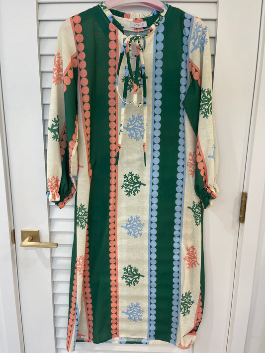 BEATRIZ LONG SLEEVE LINEN DRESS