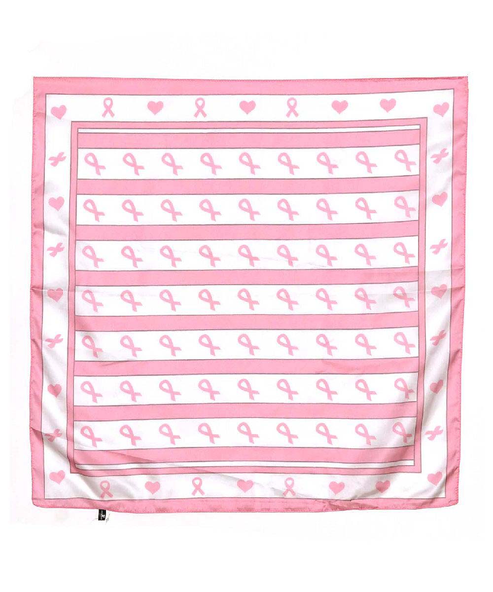 PINK RIBBON SILKY BANDANA SCARF