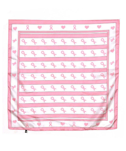 PINK RIBBON SILKY BANDANA SCARF