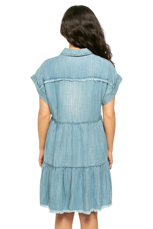 MADISON'S DENIM FLARE SHIRT DRESS