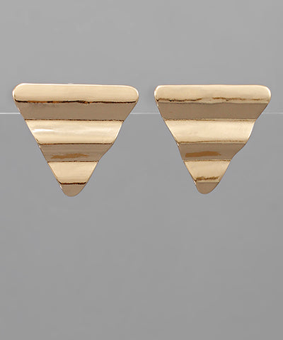WAVY TRIANGLE CLIP ON EARRINGS
