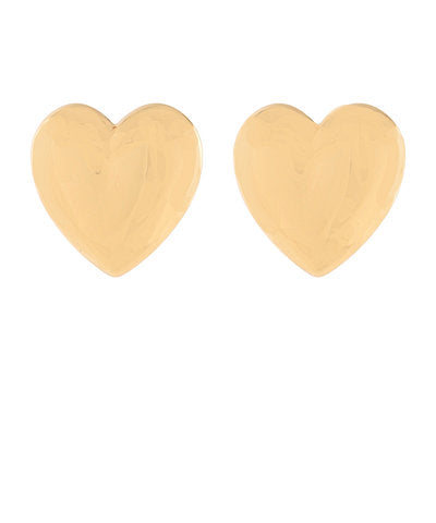 PUFFY HEART CLIP ON EARRINGS