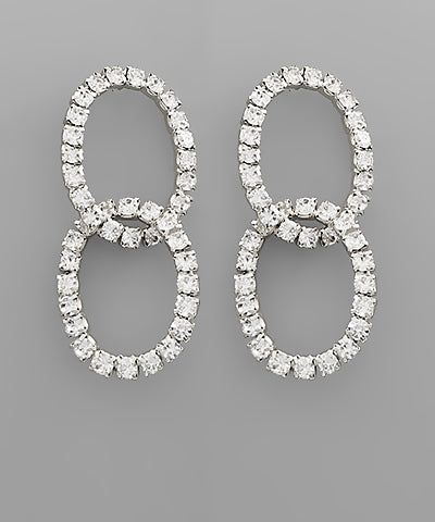 DOUBLE OVAL LINK EARRINGS