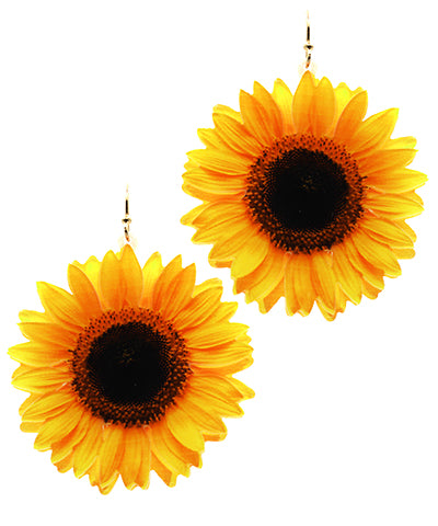 SUNFLOWER ACRYLIC EARRINGS