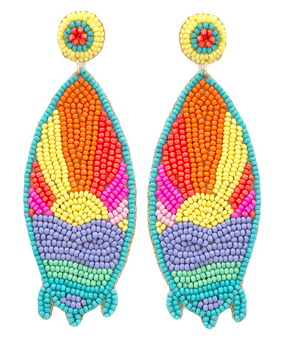 SURFBOARD BEAD EARRING
