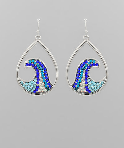 CRYSTAL WAVES EARRINGS