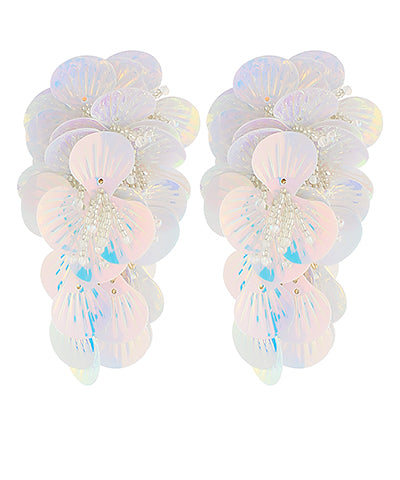 CHACHA SEQUIN FLOWER EARRINGS