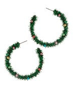 TINSEL WREATH HOOP EARRINGS