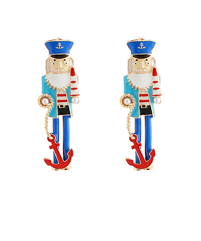 CHRISTMAS ANCHOR EARRINGS