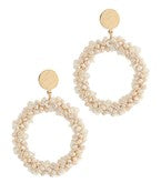 SEA GLASS & SEQUIN CIRCLE EARRINGS