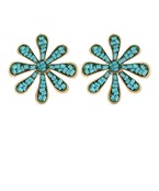 BEAD GLASS FLOWER EARRINGS