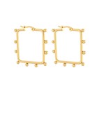 DOTTED SQUARE HOOP EARRINGS