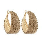 GRADUATED RAFFIA HOOP EARRINGS