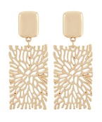 SQUARE FILIGREE DROP EARRINGS