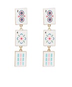 LINEAR MAHJONG EARRINGS
