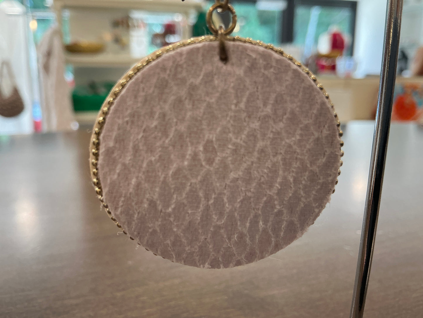 FAUX LEATHER EARRINGS