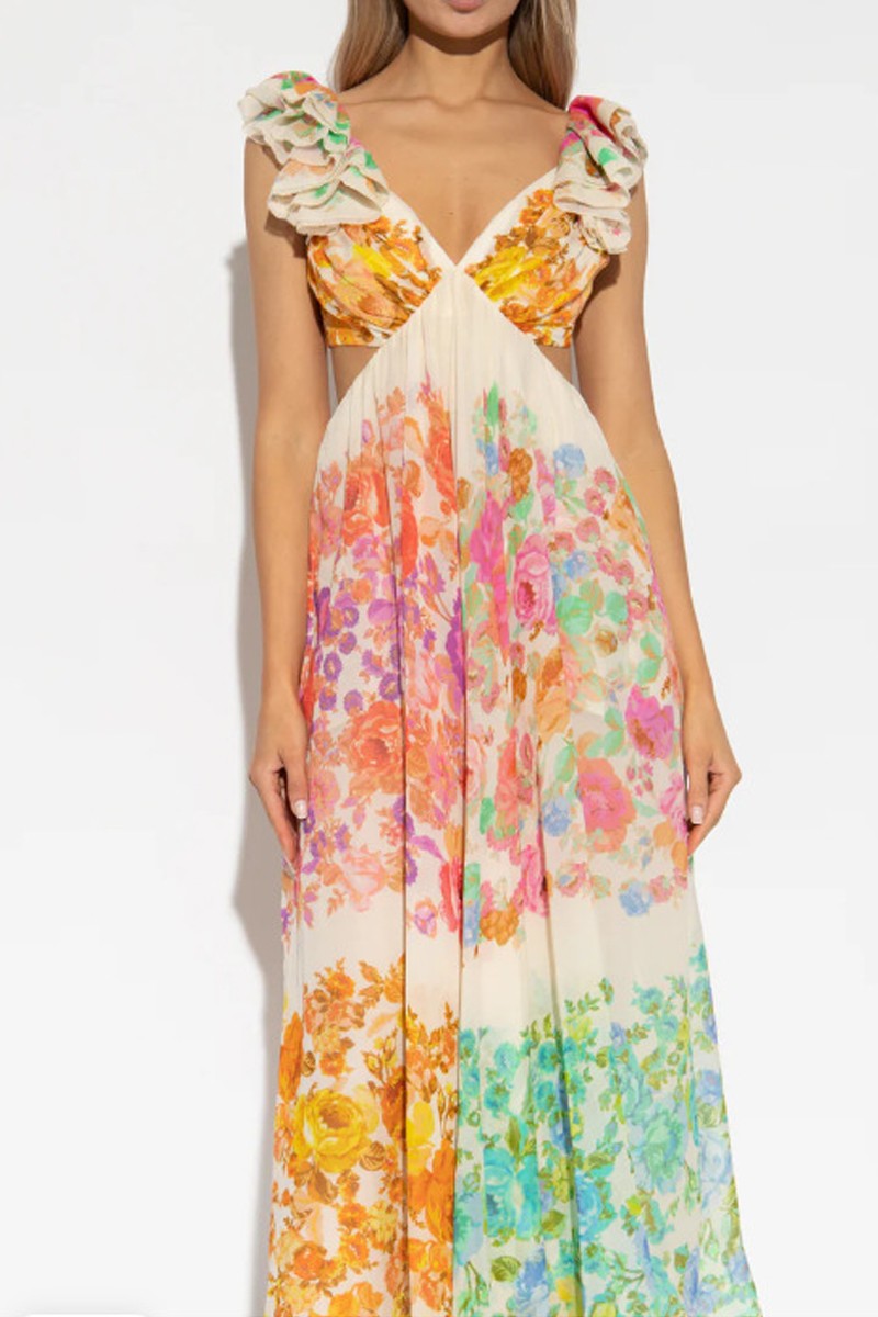 CASCADING FLORAL MAXI DRESS – Zero Dress Code and The Dress Code