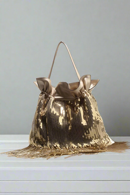 GOLDIE FRINGE HANDBAG