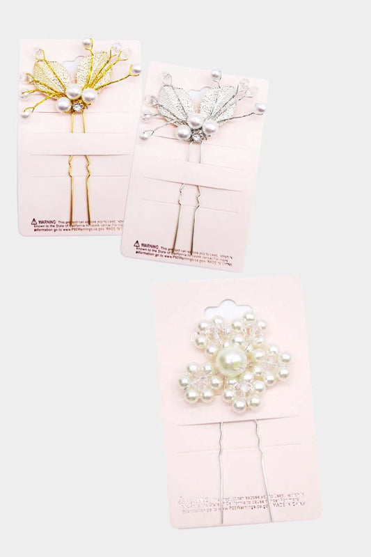 PEARL HAIR PINS