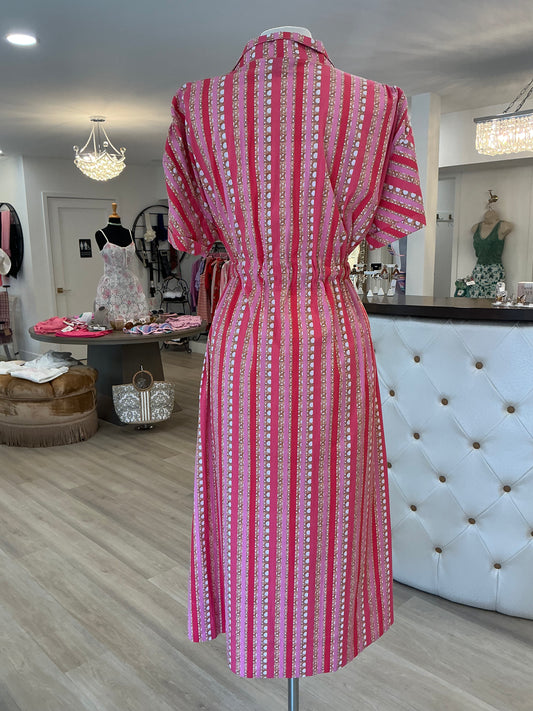 BRIA STRIPE PINK SORBET DRESS