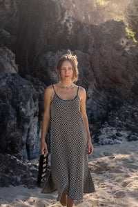 HONEYCOMB TEXTURED TANK DRESS