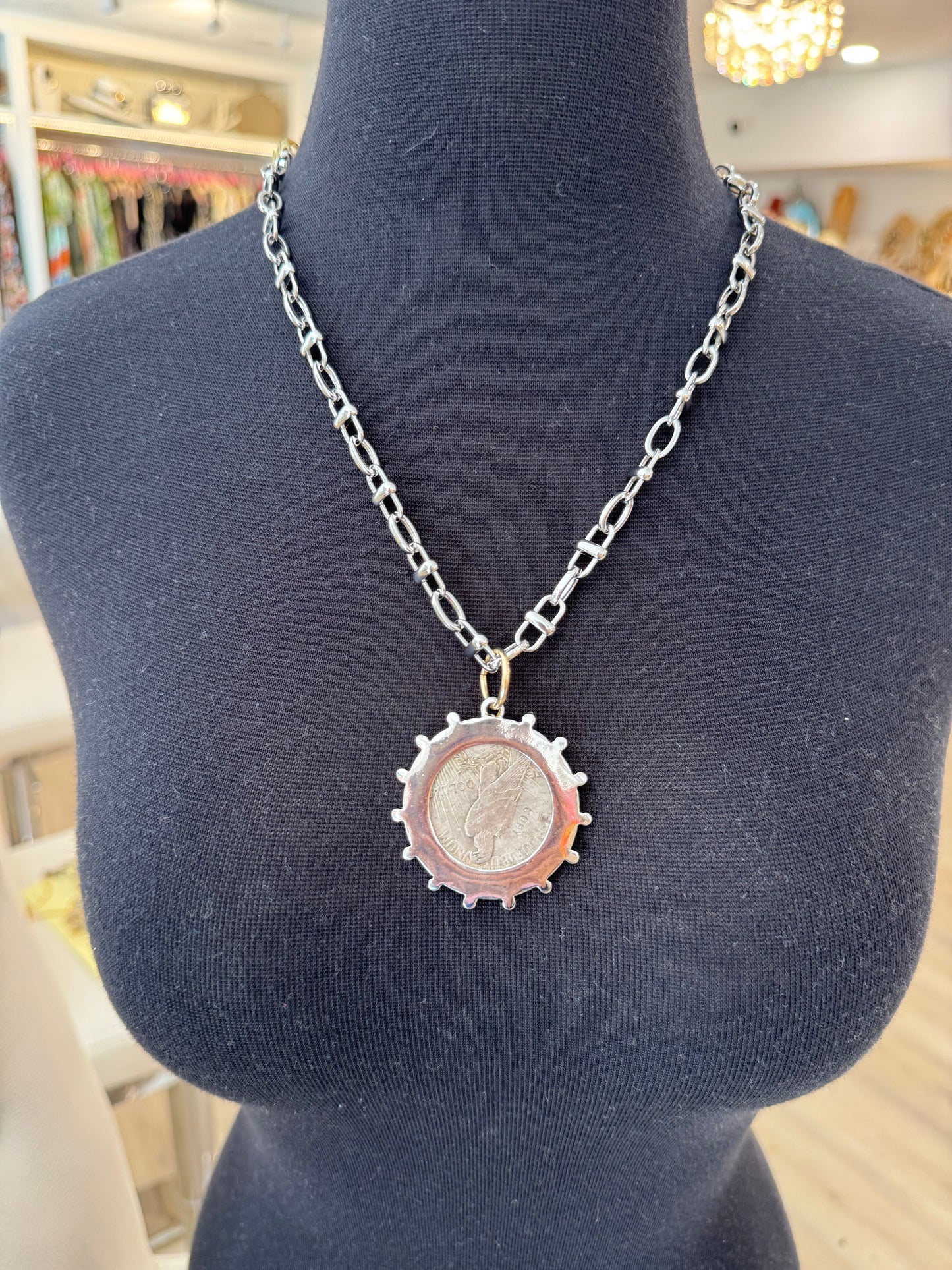 LADY LIBERTY COIN NECKLACE