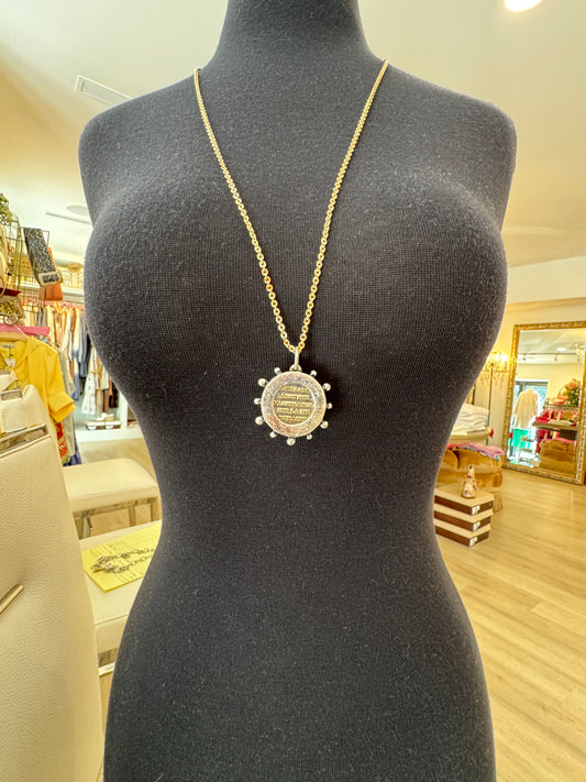 GOLD ANGEL COIN NECKLACE