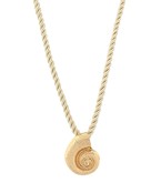 TEXTURED AMMONITES CORD NECKLACE