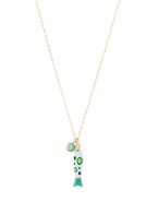 PAINTED FISH CHARM NECKLACE