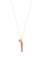 PAINTED FISH CHARM NECKLACE