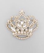 MARQUISE PAVE CROWN PIN