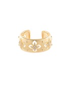 PAVE CLOVER ADJUSTABLE RING