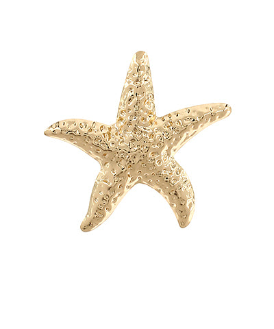 HAMMERED STARFISH ADJUSTABLE RING