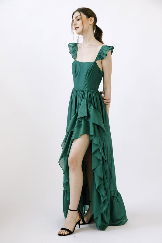 MAXI SQUARE NECKLINE DRESS