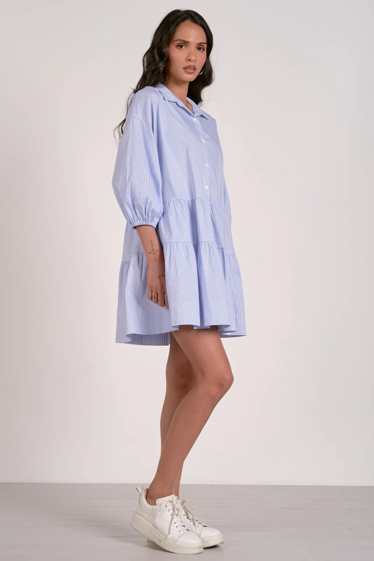 BABE BLUE STRIPED DRESS