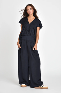 PLEATED FLUTTER TOP