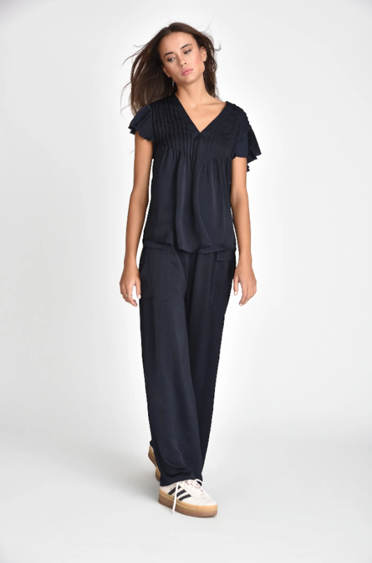 PLEATED FLUTTER TOP