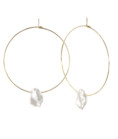 GOLDEN BEACH HOOP EARRINGS
