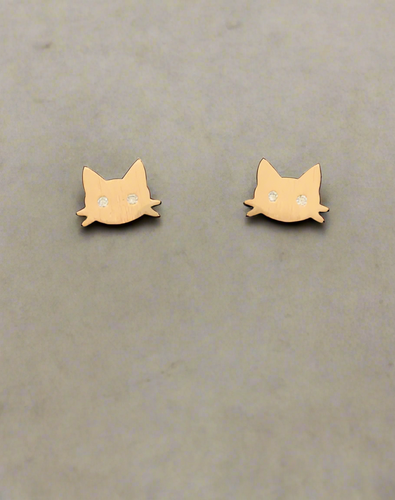 CAT STUD EARRINGS