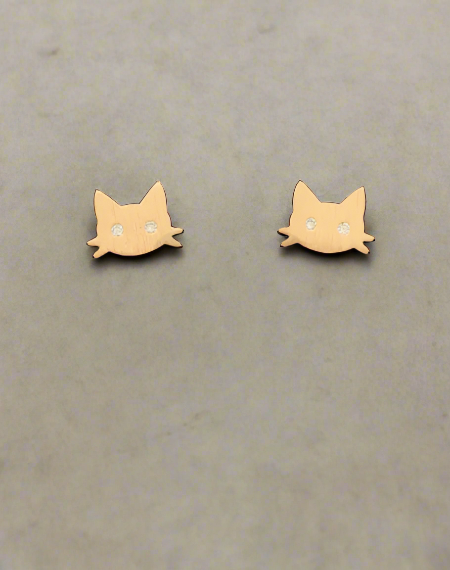 CAT STUD EARRINGS