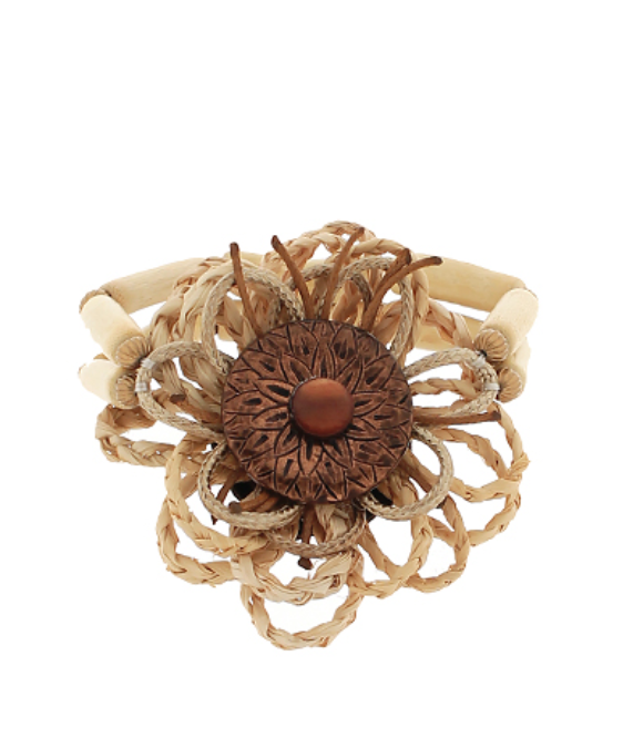 RAFFIA FLOWER BRACELET