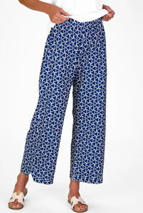 JANE NAVY FLAGS PANTS