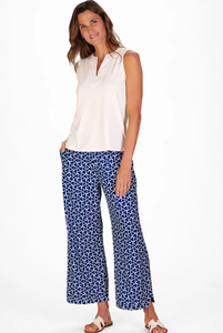 JANE NAVY FLAGS PANTS