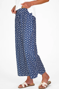 JANE NAVY FLAGS PANTS