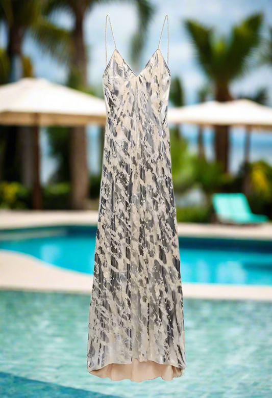FOIL STYLE MAXI DRESS