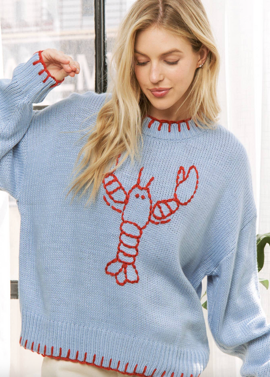 LOBSTER OUTLINE SWEATER