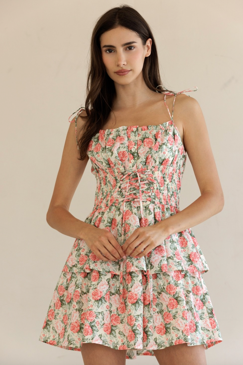 ROSE BLOOMING MINI DRESS